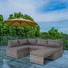 Patio Sofa With Cushions - Gray Patio Sofa With Cushions - Gray