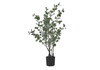 35" Tall, Artificial Plant, Eucalyptus Tree, Indoor, Faux, Fake, Floor, Greenery, Potted, Decorative - Green / Black