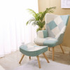 Accent Chair With Ottoman, Living Room Chair And Ottoman Set, Comfy Side Armchair For Bedroom, Creative Splicing Cloth Surface - Blue Accent Chair With Ottoman, Living Room Chair And Ottoman Set, Comfy Side Armchair For Bedroom, Creative Splicing Cloth Surface - Blue