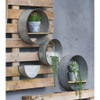 Farmhouse Round Metal Wall Planter (Set of 5) - Gray Farmhouse Round Metal Wall Planter (Set of 5) - Gray