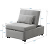 Folding Ottoman Sofa Bed - Gray Fabric Folding Ottoman Sofa Bed - Gray Fabric