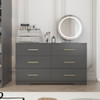 Large 6 Drawers Chest Of Drawer Dressers Table With Golden Handle Large 6 Drawers Chest Of Drawer Dressers Table With Golden Handle
