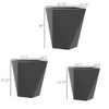 Outsunny - 18", 15.25", 11.75" Tall Planters (Set of 3), Indoor Outdoor Planters With Drainage Holes, Stackable Flower Pots For Garden, Patio, Balcony, Front Door - Gray Outsunny - 18", 15.25", 11.75" Tall Planters (Set of 3), Indoor Outdoor Planters With Drainage Holes, Stackable Flower Pots For Garden, Patio, Balcony, Front Door - Gray