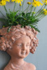 8X4X9" Visage Head Bust Planter, Home Wall Planter - Brown 8X4X9" Visage Head Bust Planter, Home Wall Planter - Brown