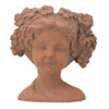 8X4X9" Visage Head Bust Planter, Home Wall Planter - Brown 8X4X9" Visage Head Bust Planter, Home Wall Planter - Brown