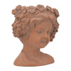8X4X9" Visage Head Bust Planter, Home Wall Planter - Brown 8X4X9" Visage Head Bust Planter, Home Wall Planter - Brown
