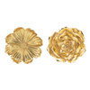 Rose Hanging Resin Wall Accents (Set of 2) - Gold