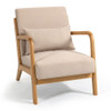 Leisure Chair With Solid Wood Armrest And Feet, Mid-Century Modern Accent Sofa, 1 Seat Leisure Chair With Solid Wood Armrest And Feet, Mid-Century Modern Accent Sofa, 1 Seat