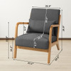 Leisure Chair With Solid Wood Armrest And Feet, Mid-Century Modern Accent Sofa, 1 Seat Leisure Chair With Solid Wood Armrest And Feet, Mid-Century Modern Accent Sofa, 1 Seat