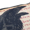 Crow Happy Halloween Pillow - Beige / Black