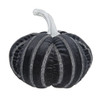 Stripe Pumpkin Decor, For Holiday Halloween Decoration - Black / White