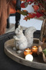 Resin Standing & Lying Down Squirrel Rustic, For Harvest Festival Fall Festival & Thanksgiving Table Decorations (Set of 2) - Antique Cream
