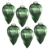 Tear Drop Ornament, Glass Decorative Hanging Christmas Tree Ornaments For Holiday Party Decorations (Set of 6) - Green Tear Drop Ornament, Glass Decorative Hanging Christmas Tree Ornaments For Holiday Party Decorations (Set of 6) - Green