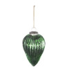 Tear Drop Ornament, Glass Decorative Hanging Christmas Tree Ornaments For Holiday Party Decorations (Set of 6) - Green Tear Drop Ornament, Glass Decorative Hanging Christmas Tree Ornaments For Holiday Party Decorations (Set of 6) - Green