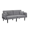 Folding Ottoman Sofa Bed With Stereo - Gray Fabric Folding Ottoman Sofa Bed With Stereo - Gray Fabric