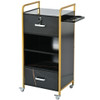 Locking Salon Storage Cabinet, Beauty Barber Salon Styling Station Organizer Equipment With 3 Hair Dryer Holder, 2 Drawers For Beauty Spa Barber Shop - Black Locking Salon Storage Cabinet, Beauty Barber Salon Styling Station Organizer Equipment With 3 Hair Dryer Holder, 2 Drawers For Beauty Spa Barber Shop - Black