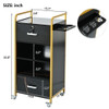 Locking Salon Storage Cabinet, Beauty Barber Salon Styling Station Organizer Equipment With 3 Hair Dryer Holder, 2 Drawers For Beauty Spa Barber Shop - Black Locking Salon Storage Cabinet, Beauty Barber Salon Styling Station Organizer Equipment With 3 Hair Dryer Holder, 2 Drawers For Beauty Spa Barber Shop - Black