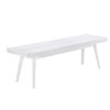 Larwich - Solid Wood Slatted Bench - White Larwich - Solid Wood Slatted Bench - White