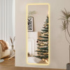 Full Length Mirror Lighted Vanity Body Mirror LED Mirror Wall-Mounted Mirror Big Size Rounded Corners, Bedroom, Living Room, Dressing Room, Hotel - Clear Full Length Mirror Lighted Vanity Body Mirror LED Mirror Wall-Mounted Mirror Big Size Rounded Corners, Bedroom, Living Room, Dressing Room, Hotel - Clear