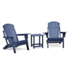 Folding Outdoor Adirondack Chair (Set of 2) And Table Set, Hdpe All-Weather Folding Fire Pit Chair, Ergonomic Design Patio Lawn Chair For Outside Deck Garden Backyardf Balcony - Navy Blue Folding Outdoor Adirondack Chair (Set of 2) And Table Set, Hdpe All-Weather Folding Fire Pit Chair, Ergonomic Design Patio Lawn Chair For Outside Deck Garden Backyardf Balcony - Navy Blue