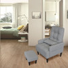 Living Room Sofa Single Chair And Ottoman, Modern Multi-Function Fabric Living Room Sofa Lounge Chair Bed And Stool. Soft Leisure Single Chair Adjustable Into 5 Angles With Sofa Bed Living Room Sofa Single Chair And Ottoman, Modern Multi-Function Fabric Living Room Sofa Lounge Chair Bed And Stool. Soft Leisure Single Chair Adjustable Into 5 Angles With Sofa Bed