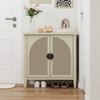 Rattan 2 Door Cabinet, Suitable For Bedroom - Natural Rattan 2 Door Cabinet, Suitable For Bedroom - Natural