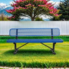 Outdoor Steel Bench With Backrest Outdoor Steel Bench With Backrest