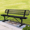 Outdoor Steel Bench With Backrest Outdoor Steel Bench With Backrest