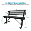 Outdoor Steel Bench With Backrest Outdoor Steel Bench With Backrest