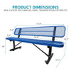 Outdoor Steel Bench With Backrest Outdoor Steel Bench With Backrest