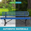 Outdoor Steel Bench With Backrest Outdoor Steel Bench With Backrest