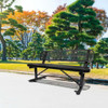 Outdoor Steel Bench With Backrest Outdoor Steel Bench With Backrest
