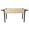 Raised Garden Bed With Metal Legs And Folding Storage Shelf