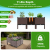 Raised Garden Beds Outdoor, Planter Boxes Outdoor For Vegetables, Flowers, Herbs, Garden Box With Drain Outlet, Heat And Frost Resistant Planters - Black / Brown Raised Garden Beds Outdoor, Planter Boxes Outdoor For Vegetables, Flowers, Herbs, Garden Box With Drain Outlet, Heat And Frost Resistant Planters - Black / Brown