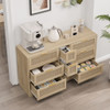 Elegant Rattan Locker With 9 Drawers, Metal Handles Elegant Rattan Locker With 9 Drawers, Metal Handles