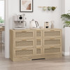 Elegant Rattan Locker With 9 Drawers, Metal Handles Elegant Rattan Locker With 9 Drawers, Metal Handles