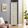 Tall Storage Cabinet With Doors And 4 Shelves For Living Room, Kitchen, Office, Bedroom, Bathroom, Modern Tall Storage Cabinet With Doors And 4 Shelves For Living Room, Kitchen, Office, Bedroom, Bathroom, Modern