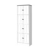 Tall Storage Cabinet With 8 Doors And 4 Shelves, Wall Storage Cabinet For Living Room, Kitchen, Office, Bedroom, Bathroom Tall Storage Cabinet With 8 Doors And 4 Shelves, Wall Storage Cabinet For Living Room, Kitchen, Office, Bedroom, Bathroom