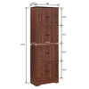Tall Storage Cabinet With 8 Doors And 4 Shelves, Wall Storage Cabinet For Living Room, Kitchen, Office, Bedroom, Bathroom Tall Storage Cabinet With 8 Doors And 4 Shelves, Wall Storage Cabinet For Living Room, Kitchen, Office, Bedroom, Bathroom