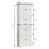Tall Storage Cabinet With 8 Doors And 4 Shelves, Wall Storage Cabinet For Living Room, Kitchen, Office, Bedroom, Bathroom Tall Storage Cabinet With 8 Doors And 4 Shelves, Wall Storage Cabinet For Living Room, Kitchen, Office, Bedroom, Bathroom