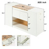 Modern Luxury Multi-Functional Island Vanity Dresser And Storage Cabinet With Glass Tabletop, Display Shelf, 6 Drawers For Walk In Wardrobe And Bedroom - Cream White Modern Luxury Multi-Functional Island Vanity Dresser And Storage Cabinet With Glass Tabletop, Display Shelf, 6 Drawers For Walk In Wardrobe And Bedroom - Cream White