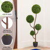 Artificial Boxwood Topiary Tree Triple Ball Shaped Faux Plant 150 Cm - Green Artificial Boxwood Topiary Tree Triple Ball Shaped Faux Plant 150 Cm - Green