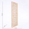 Floral Hand Carved Mandala Rectangular Wall Decor Accent - Gold / White