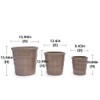 3 Pieces Flowerpot, Planter For Patio, Garden Or Windowsills 3 Pieces Flowerpot, Planter For Patio, Garden Or Windowsills