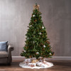 7' Noble Hinged Christmas Tree With 500 Multilights - Green