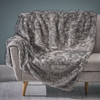 Luxury Throw Blanket With Streaks - Gray Luxury Throw Blanket With Streaks - Gray