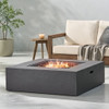 Modern 50,000 Btu Square Fire Table With Propane Tank Modern 50,000 Btu Square Fire Table With Propane Tank