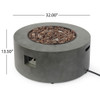 Round Iron Fire Pit With 40,000 Btu