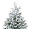 7Ft Snow Flocked Hinged Artificial Christmas Tree With Fluffy Branches And Snow Tips - White 7Ft Snow Flocked Hinged Artificial Christmas Tree With Fluffy Branches And Snow Tips - White