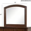 Meade - Arch Mirror With Low Distortion Glass - Dark Cherry